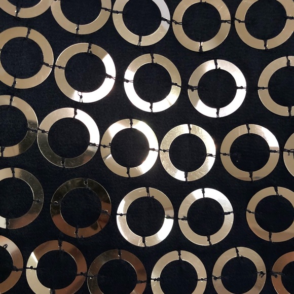 French Connection Shift Dress with Gold Sequins - Picture 4 of 5